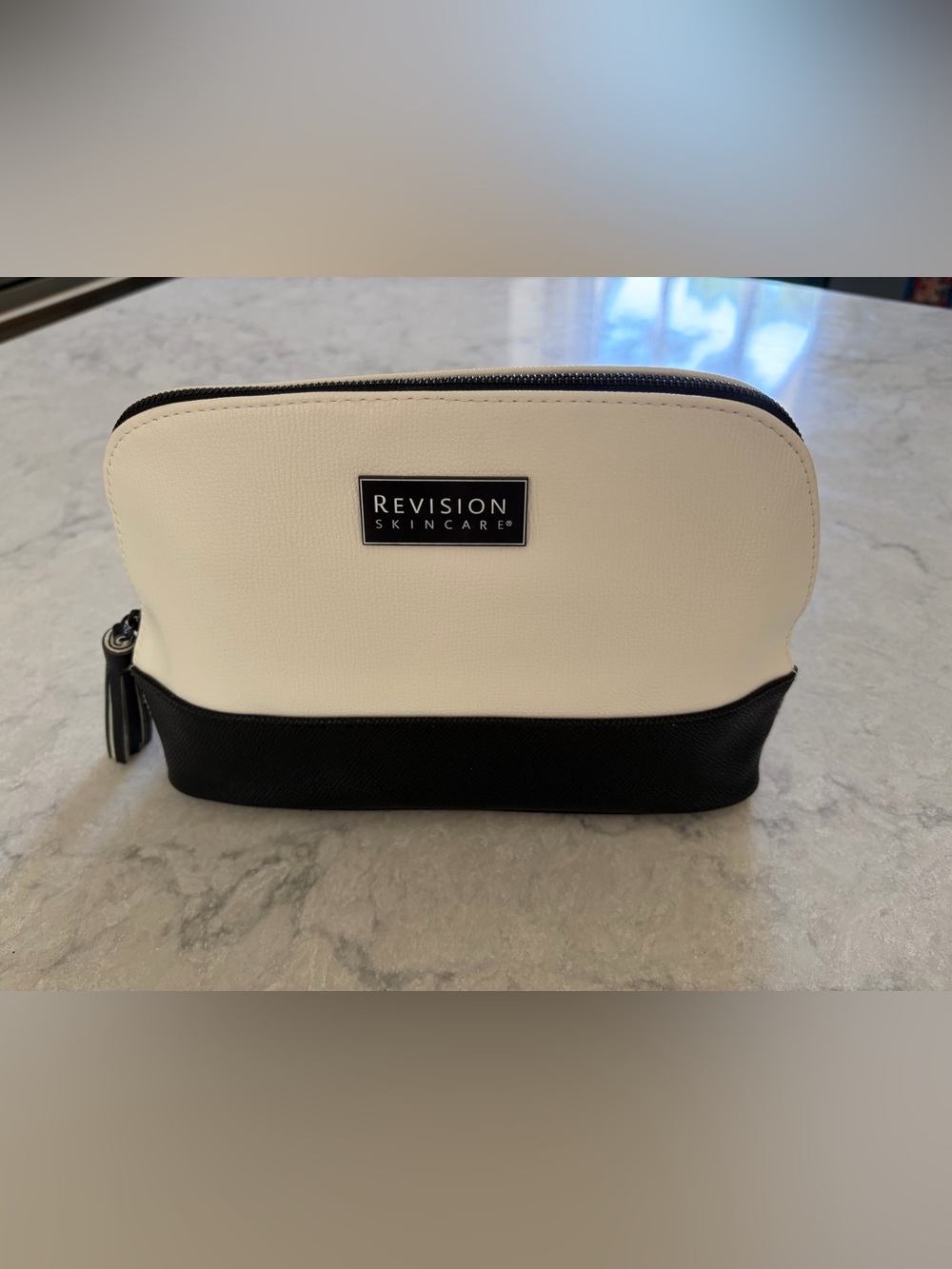 Revision Skincare White & Black Travel Pouch - Sleek Organizer